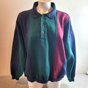 VINTAGE ROUNDTREE & YORKE Colorblock  Sweater